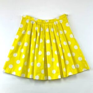 Pink Tartan polkadot pleated skirt Aline stretch cotton lined Size 8 pockets